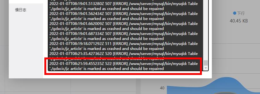 极致CMS出现Table 'jz_article' is marked as crashed and should be repaired的解决办法